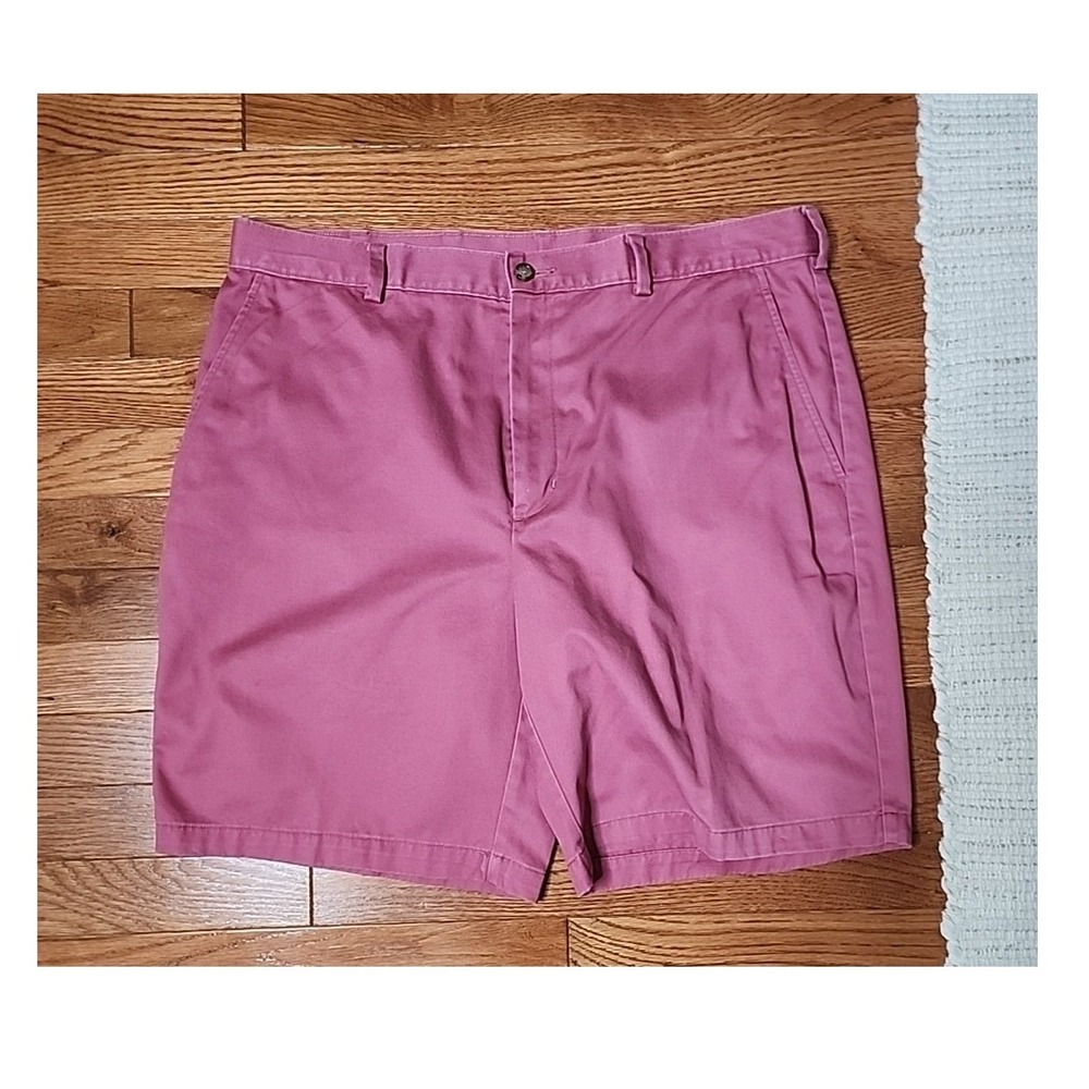 Jos A Bank Stays‎ Cool Mens Shorts Mauve Pink Cotton Flat Front Chino Preppy 38